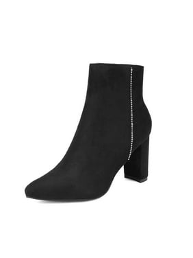 DREAM PAIRS Womens Low Stacked Heel Combat Ankle Booties